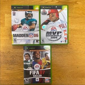 Microsoft Xbox Original Mixed Sports Videogame Lot Of 3